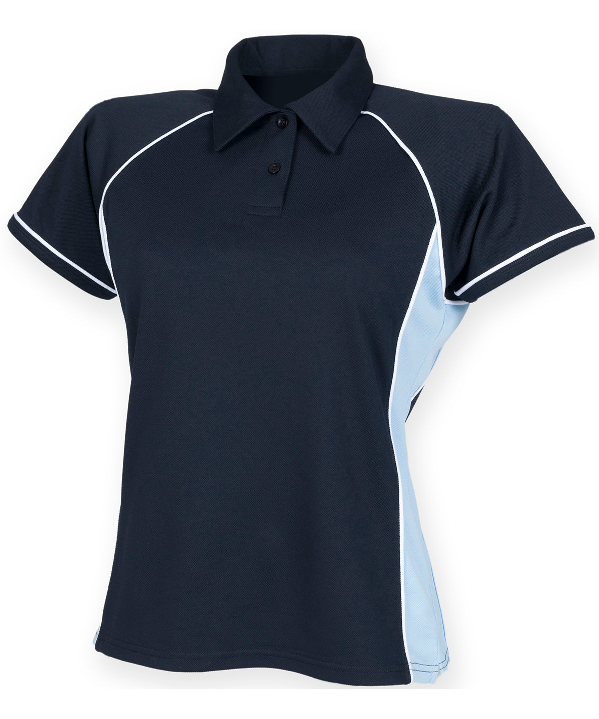 Women's piped performance polo