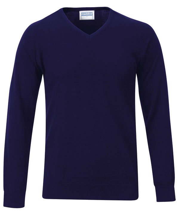 V-neck fully fashioned jumper