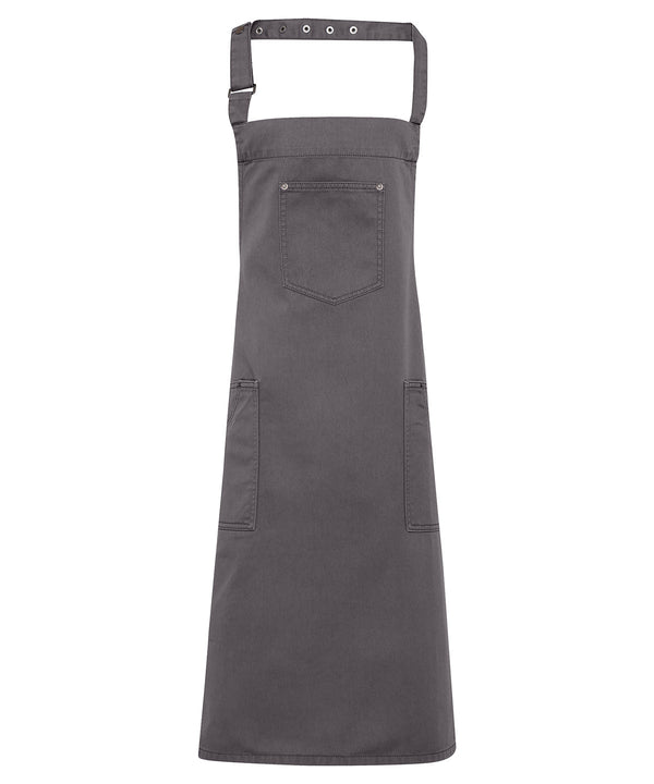 Chino cotton bib apron