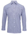 Microcheck (Gingham) long sleeve cotton shirt