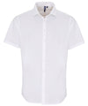 Stretch fit cotton poplin short sleeve shirt