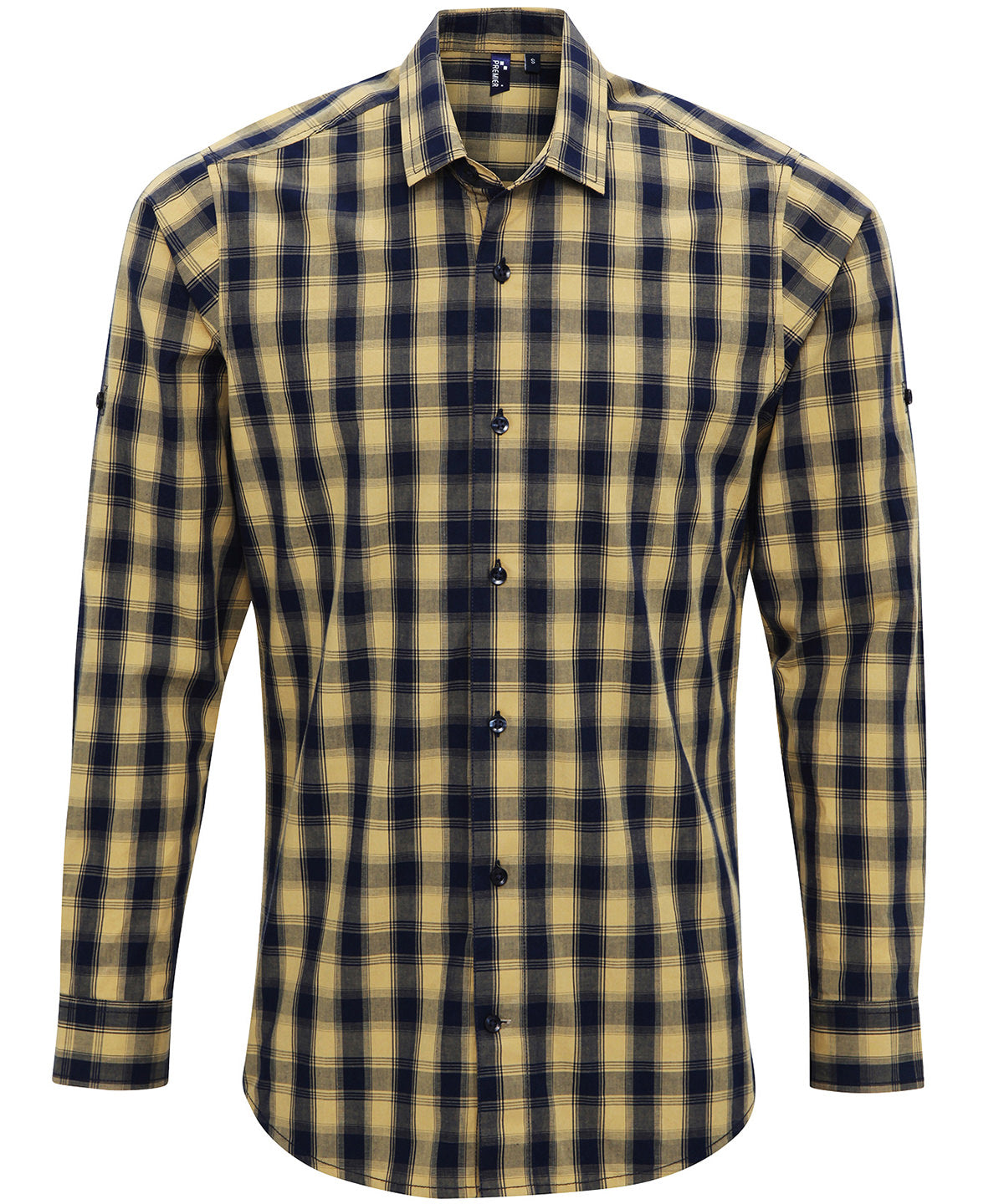 Mulligan check cotton long sleeve shirt