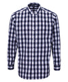 Mulligan check cotton long sleeve shirt