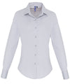 Women's stretch fit cotton poplin long sleeve blouse