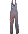 Grey/Orange - Portwest Texo contrast bib and brace (TX12) Coveralls Portwest Safetywear, Workwear Schoolwear Centres