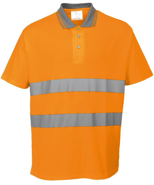 Orange - Cotton Comfort polo shirt (S171) Polos Portwest Plus Sizes, Polos & Casual, Safetywear, Workwear Schoolwear Centres