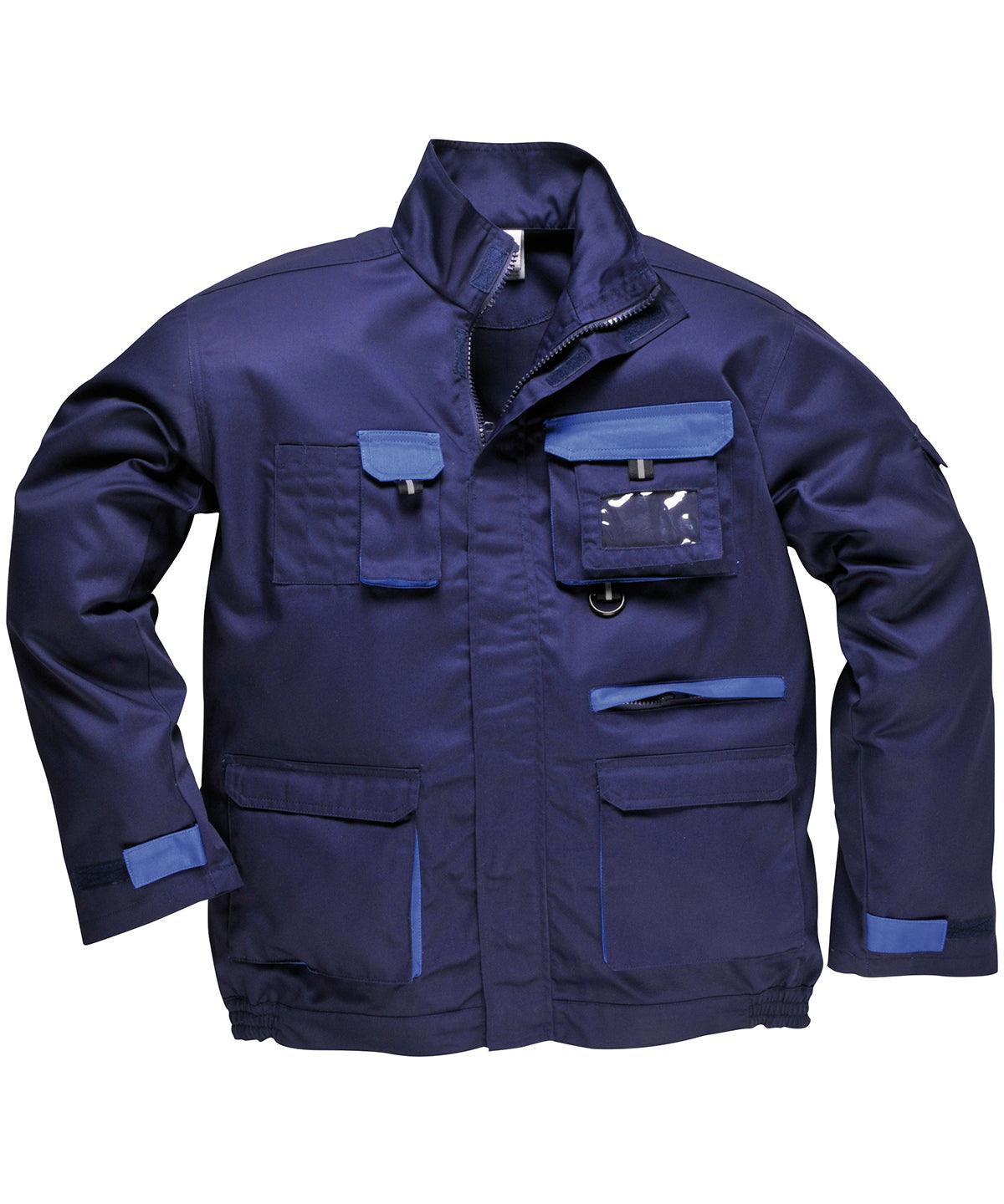 Navy/Royal - Portwest Texo contrast jacket (TX10) Jackets Portwest Jackets & Coats, Safe to wash at 60 degrees, Technical Workwear, Workwear Schoolwear Centres