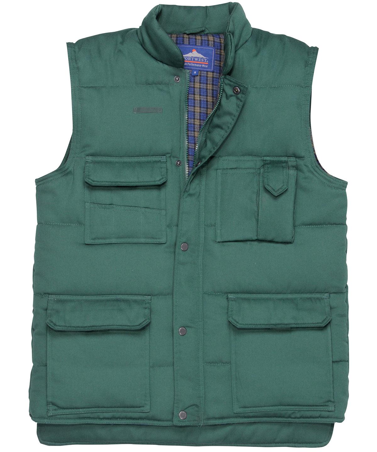 Bottle Green - Shetland bodywarmer (S414) Body Warmers Portwest Gilets and Bodywarmers, Jackets & Coats, Plus Sizes, Workwear Schoolwear Centres