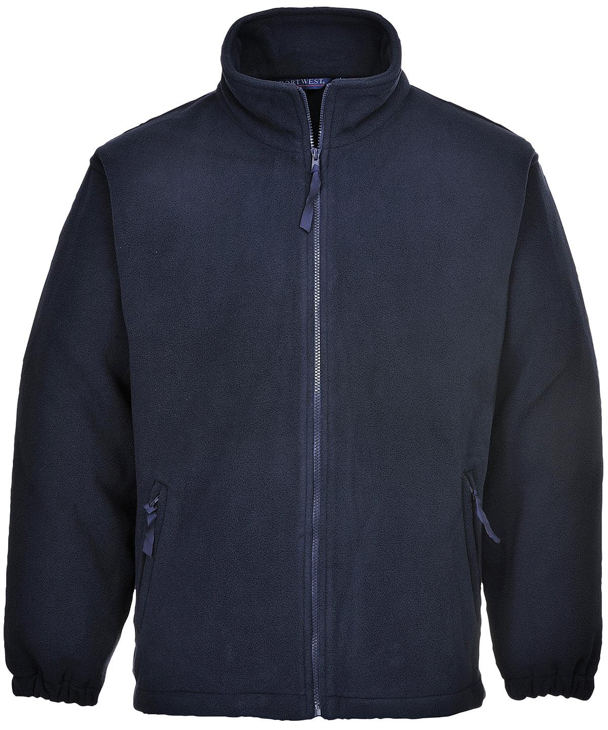 Navy - Aran fleece (F205) Jackets Portwest Jackets & Coats, Jackets - Fleece, Plus Sizes, Workwear Schoolwear Centres