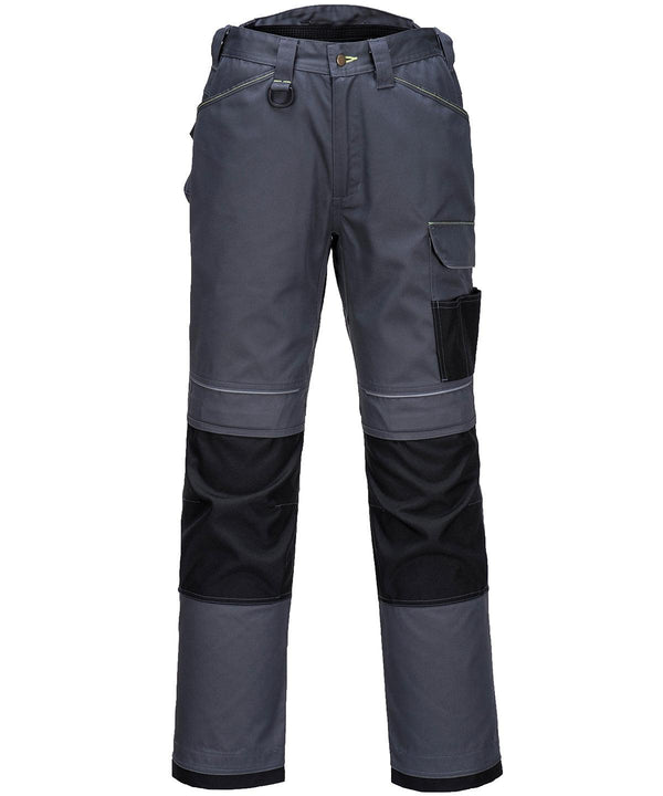 Zoom Grey/Black - PW3 work trousers (T601) regular fit Trousers Portwest Technical Workwear, Trousers & Shorts, Workwear Schoolwear Centres