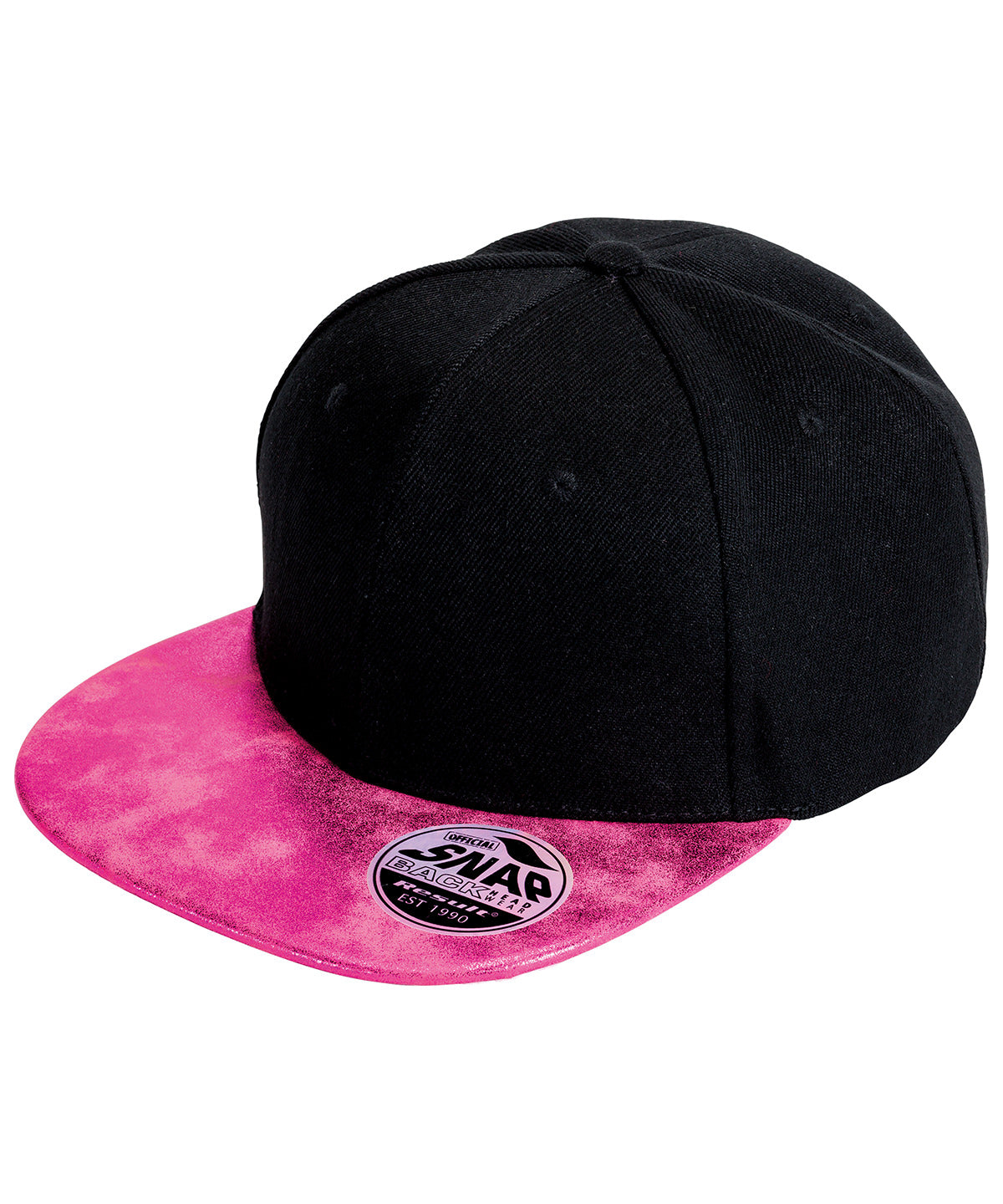 Bronx glitter flat peak snapback cap