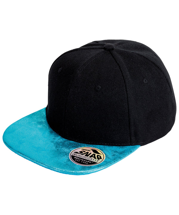 Bronx glitter flat peak snapback cap