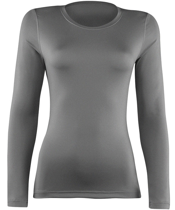 Heather Grey - Women's Rhino baselayer long sleeve Baselayers Rhino Baselayers, Must Haves, Outdoor Sports, Rebrandable Schoolwear Centres