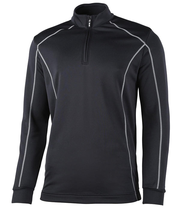 Black - Rhino Seville ¼ zip mid-layer Sports Overtops Rhino Activewear & Performance, Athleisurewear, Must Haves, Outdoor Sports, Plus Sizes, Sports & Leisure Schoolwear Centres