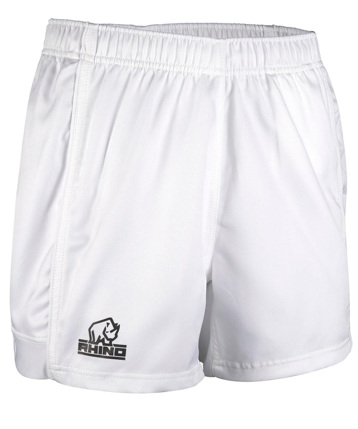 White - Auckland shorts Shorts Rhino Sports & Leisure, Trousers & Shorts Schoolwear Centres