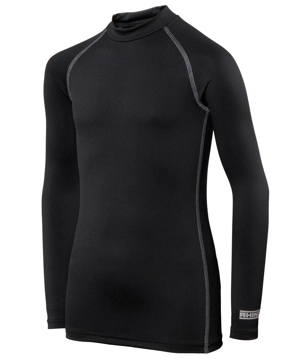 Black - Rhino baselayer long sleeve - juniors Baselayers Rhino Back to Education, Baselayers, Junior, Must Haves, Sports & Leisure Schoolwear Centres