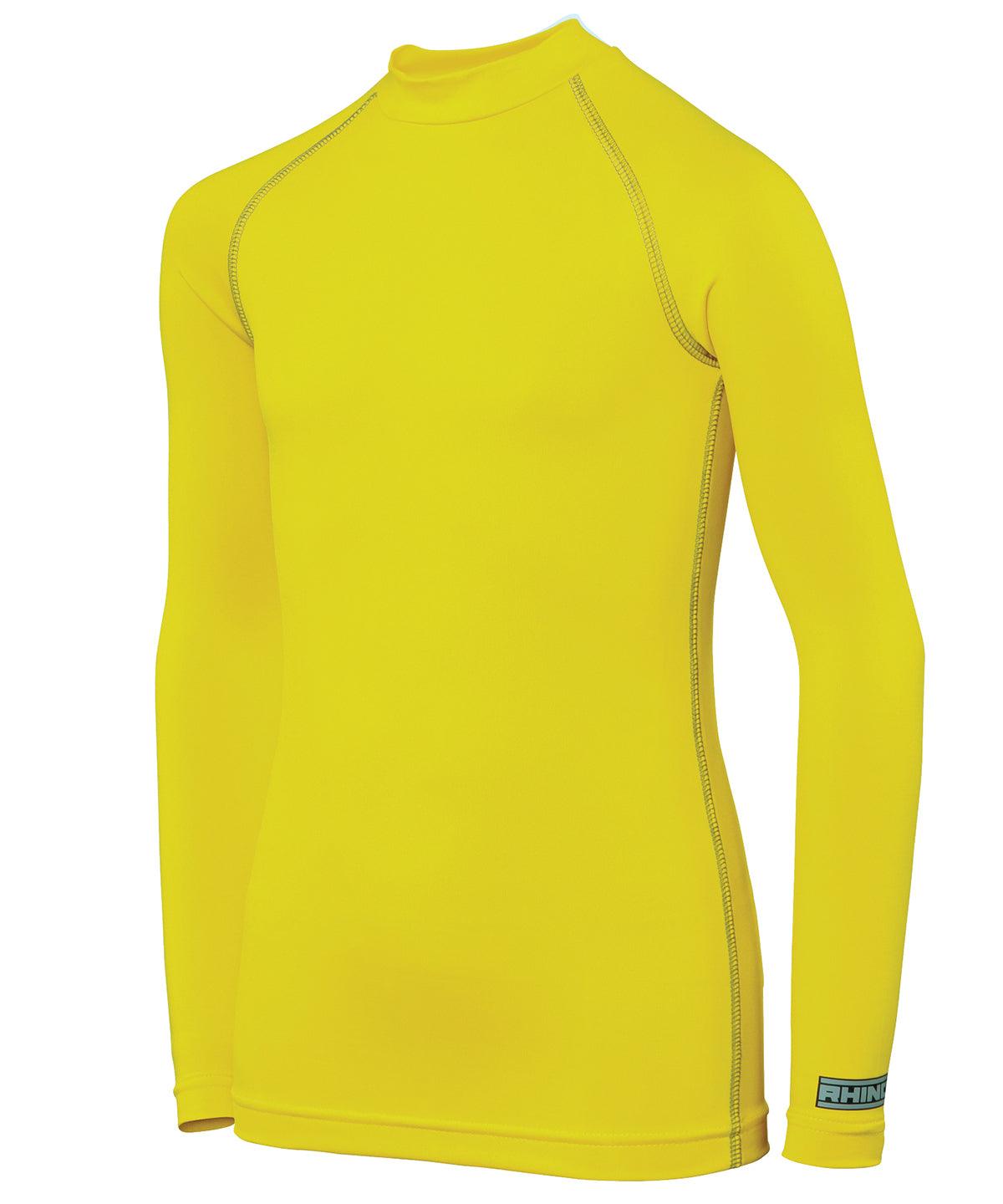 Fluorescent Yellow - Rhino baselayer long sleeve - juniors Baselayers Rhino Back to Education, Baselayers, Junior, Must Haves, Sports & Leisure Schoolwear Centres