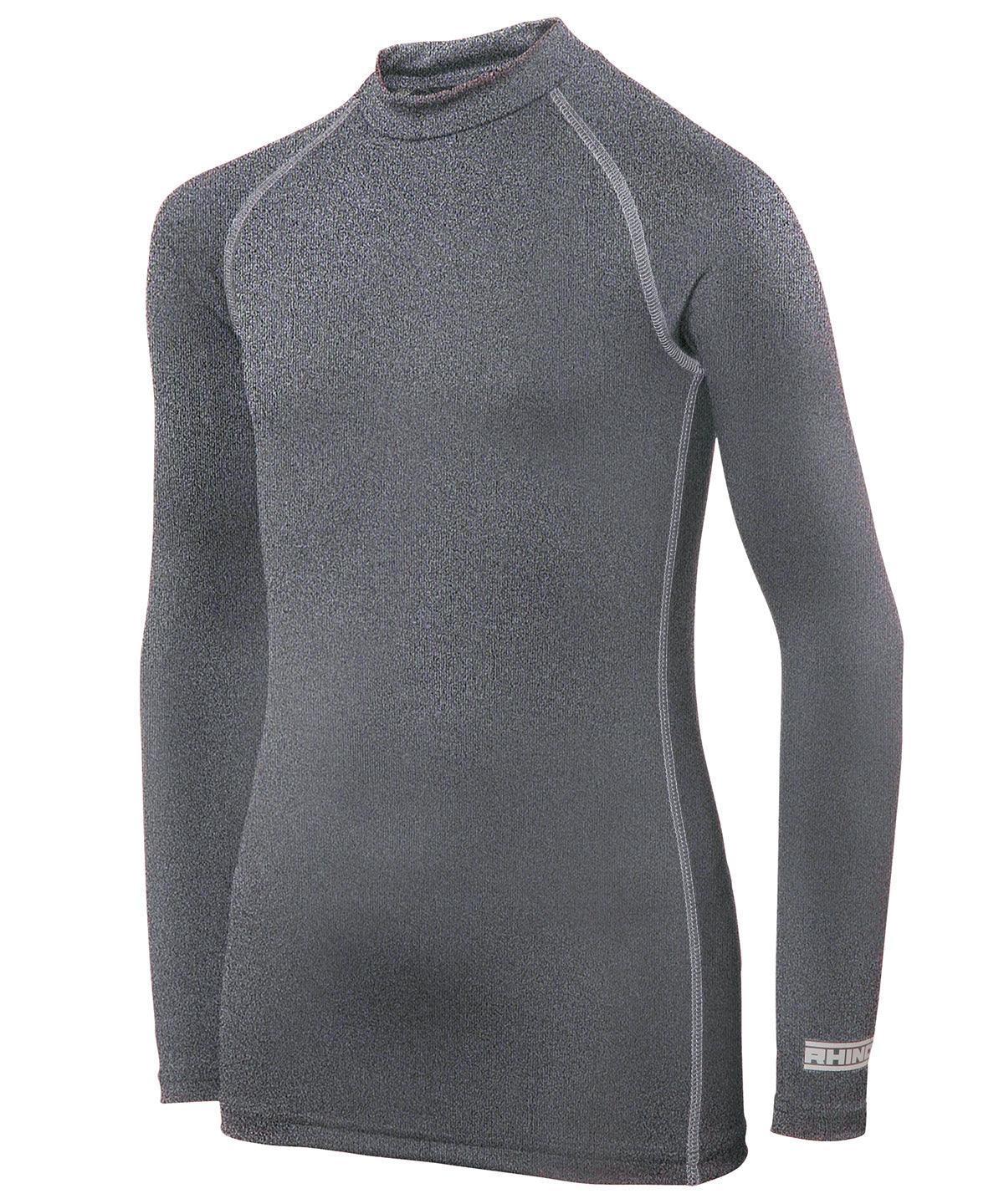 Heather Grey - Rhino baselayer long sleeve - juniors Baselayers Rhino Back to Education, Baselayers, Junior, Must Haves, Sports & Leisure Schoolwear Centres