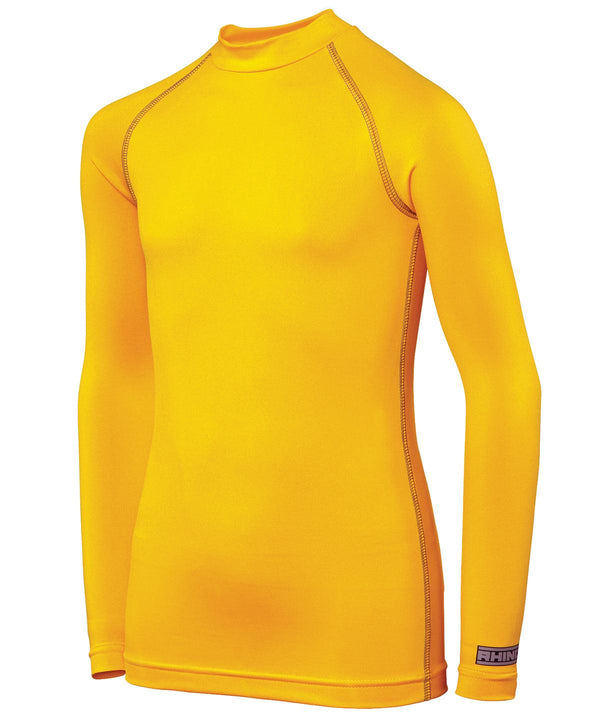 Yellow - Rhino baselayer long sleeve - juniors Baselayers Rhino Back to Education, Baselayers, Junior, Must Haves, Sports & Leisure Schoolwear Centres