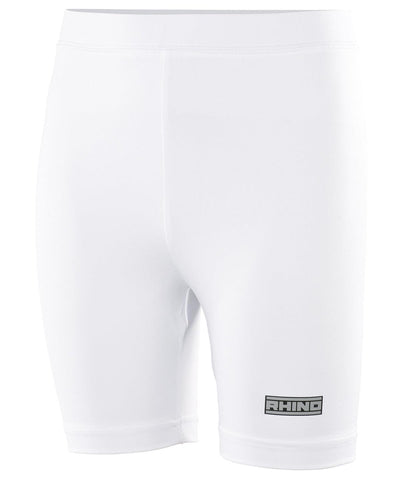 White - Rhino baselayer shorts - juniors Baselayers Rhino Baselayers, Junior, Sports & Leisure Schoolwear Centres