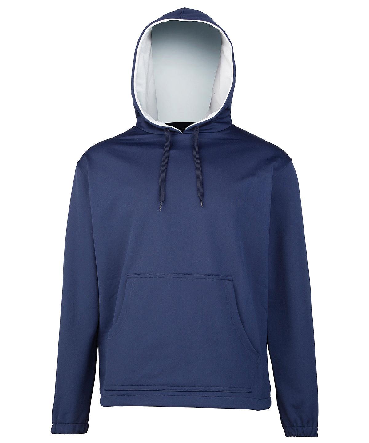 Navy/Grey - Rhino international hooded top - juniors Hoodies Rhino Junior Schoolwear Centres