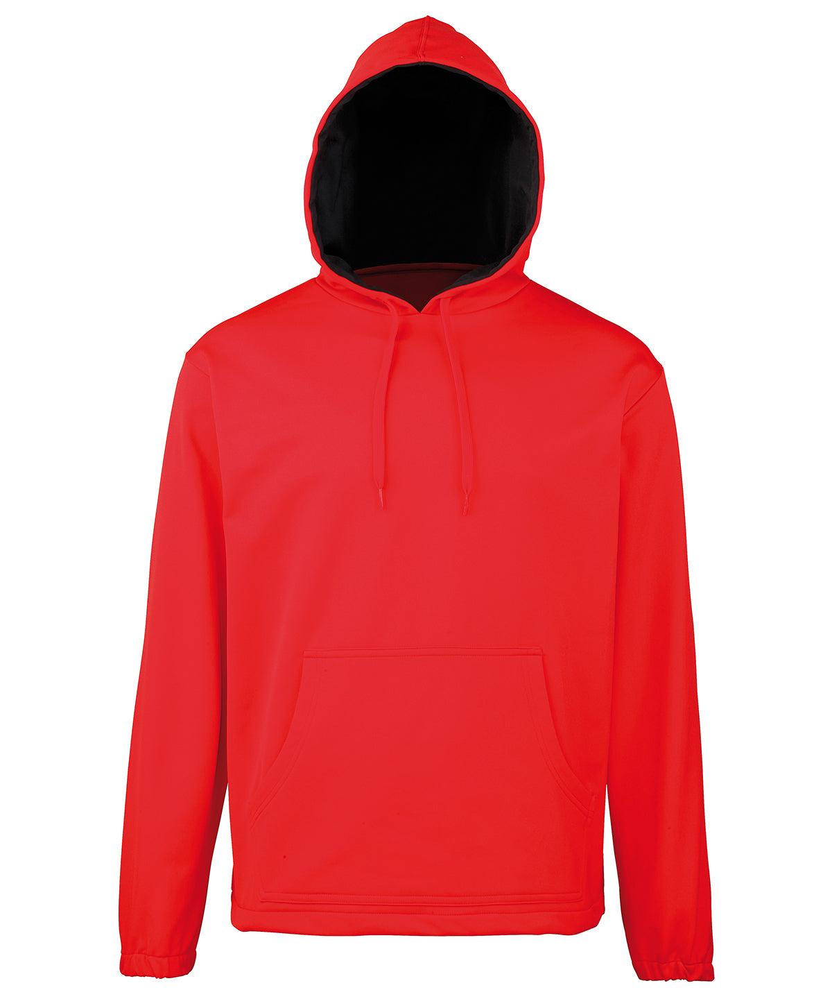 Red/Black - Rhino international hooded top - juniors Hoodies Rhino Junior Schoolwear Centres