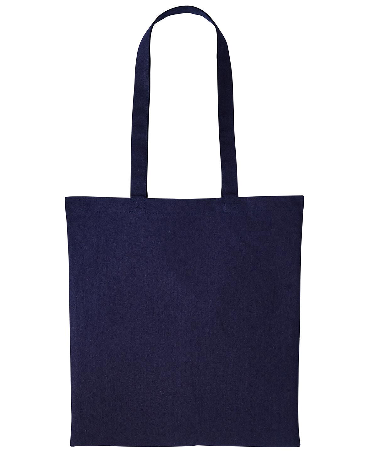 French Dark Navy - Cotton shopper long handle Bags Nutshell® Bags & Luggage, Crafting, Must Haves, Perfect for DTG print Schoolwear Centres