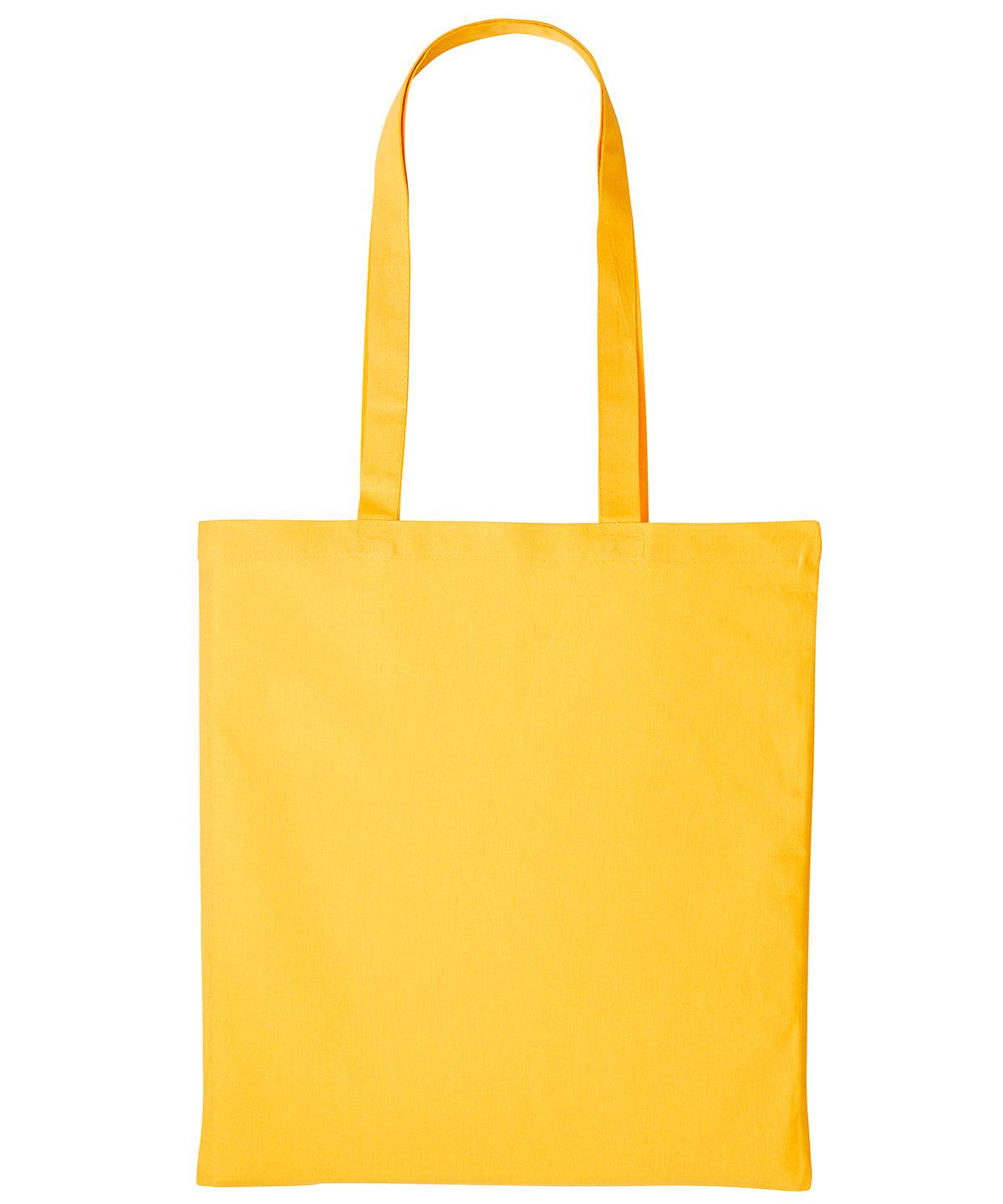 Gold - Cotton shopper long handle Bags Nutshell® Bags & Luggage, Crafting, Must Haves, Perfect for DTG print Schoolwear Centres