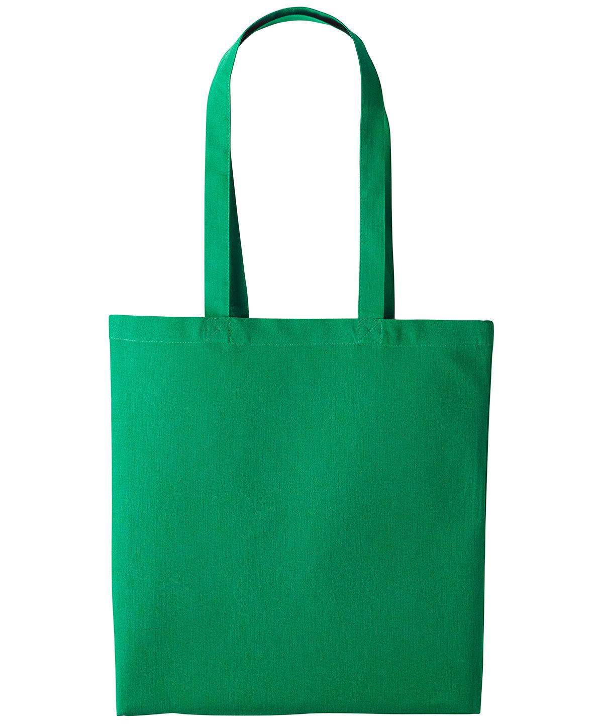 Kelly Green - Cotton shopper long handle Bags Nutshell® Bags & Luggage, Crafting, Must Haves, Perfect for DTG print Schoolwear Centres