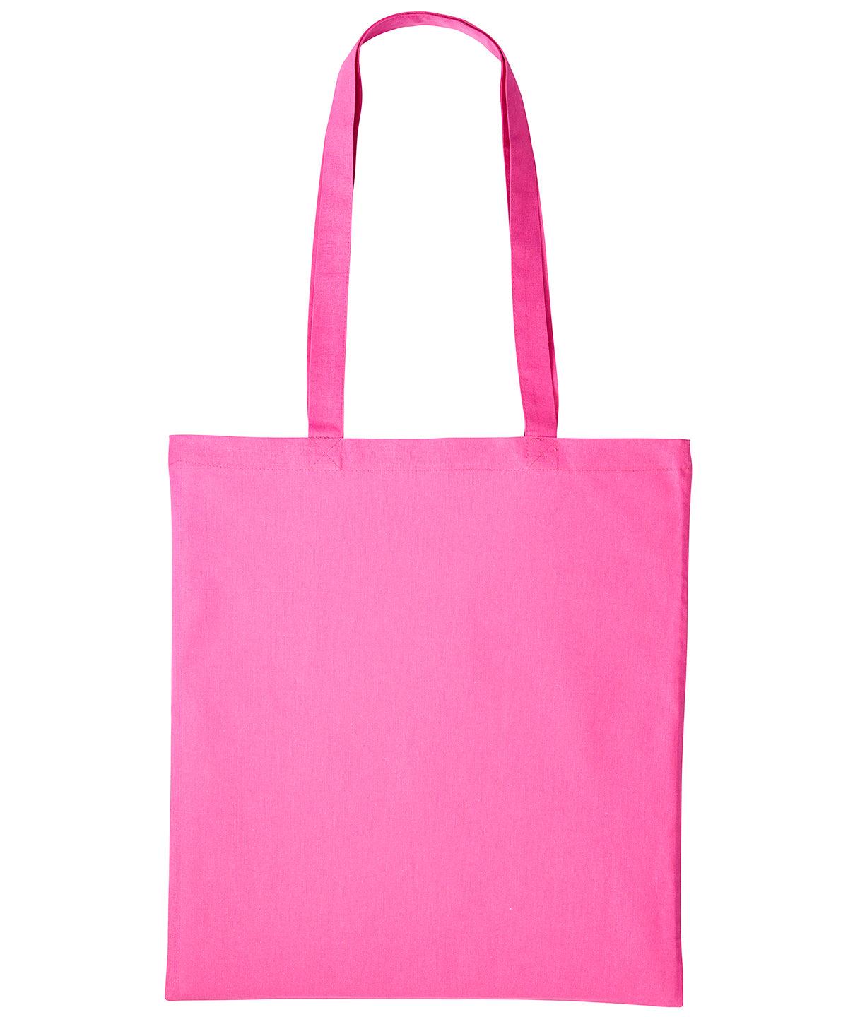 Mid Pink - Cotton shopper long handle Bags Nutshell® Bags & Luggage, Crafting, Must Haves, Perfect for DTG print Schoolwear Centres