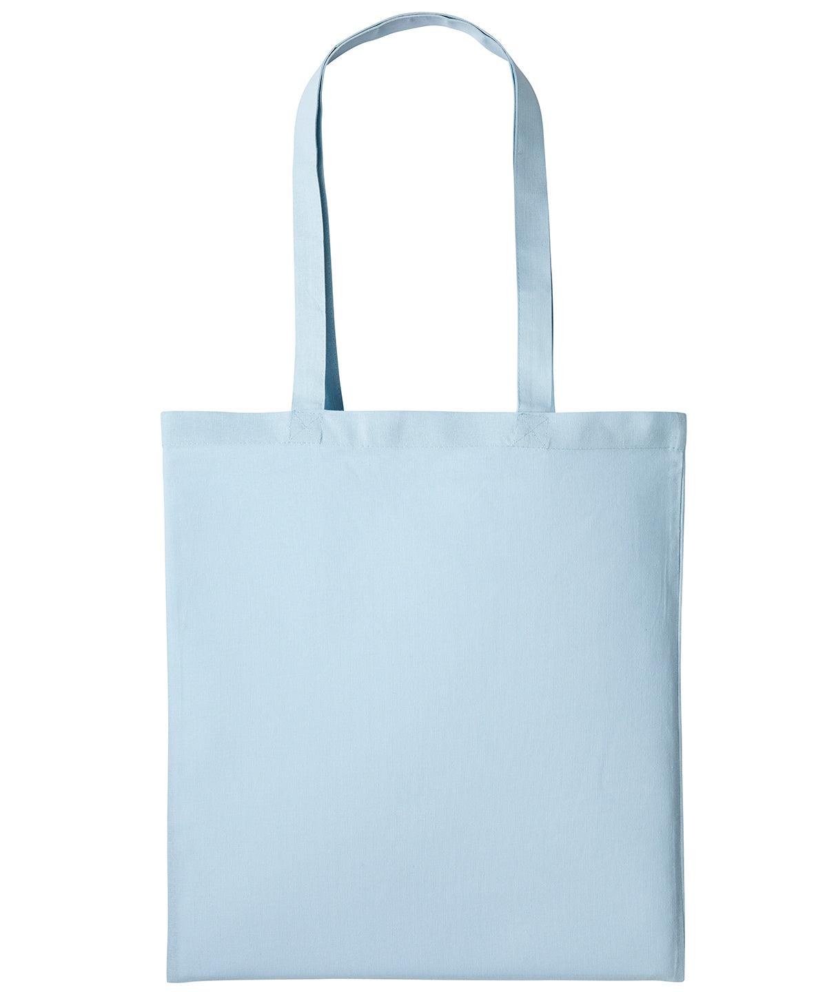 Pastel Blue - Cotton shopper long handle Bags Nutshell® Bags & Luggage, Crafting, Must Haves, Perfect for DTG print Schoolwear Centres