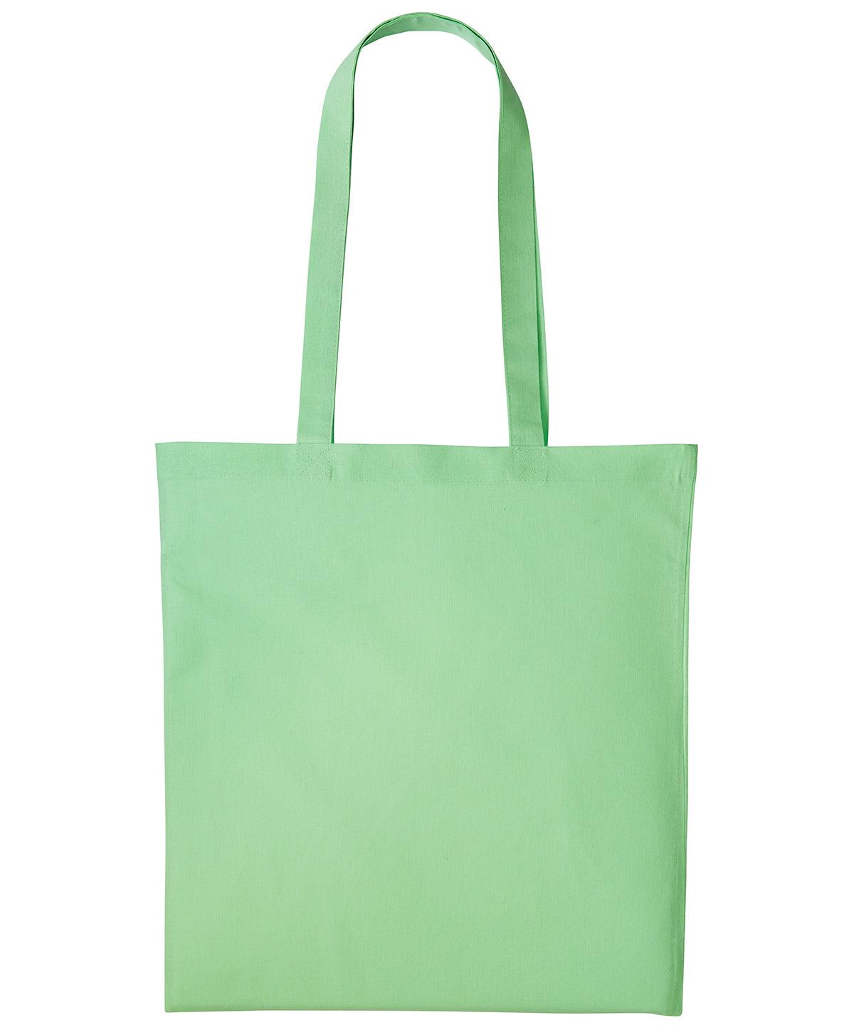 Pastel Green - Cotton shopper long handle Bags Nutshell® Bags & Luggage, Crafting, Must Haves, Perfect for DTG print Schoolwear Centres