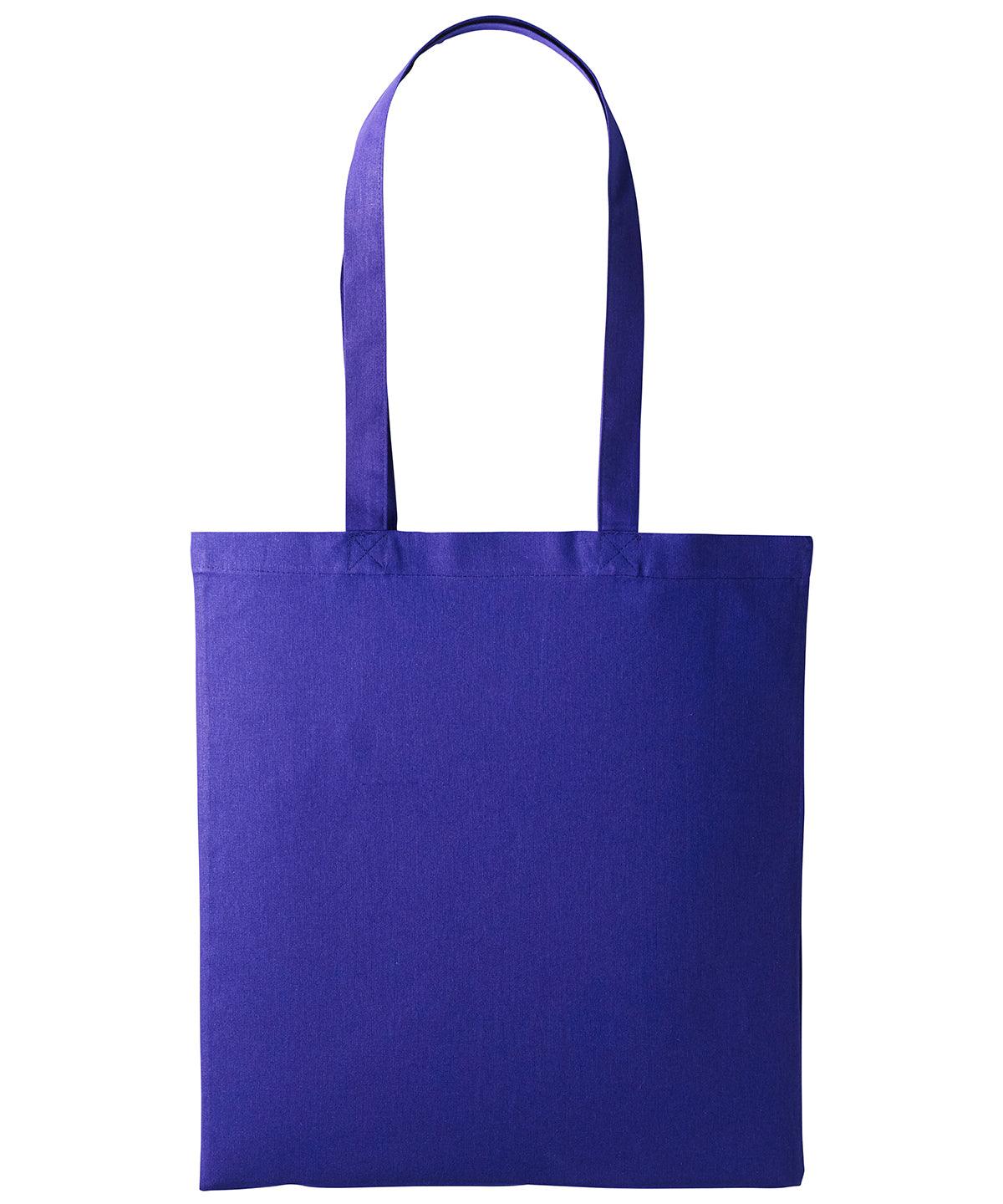 Purple - Cotton shopper long handle Bags Nutshell® Bags & Luggage, Crafting, Must Haves, Perfect for DTG print Schoolwear Centres