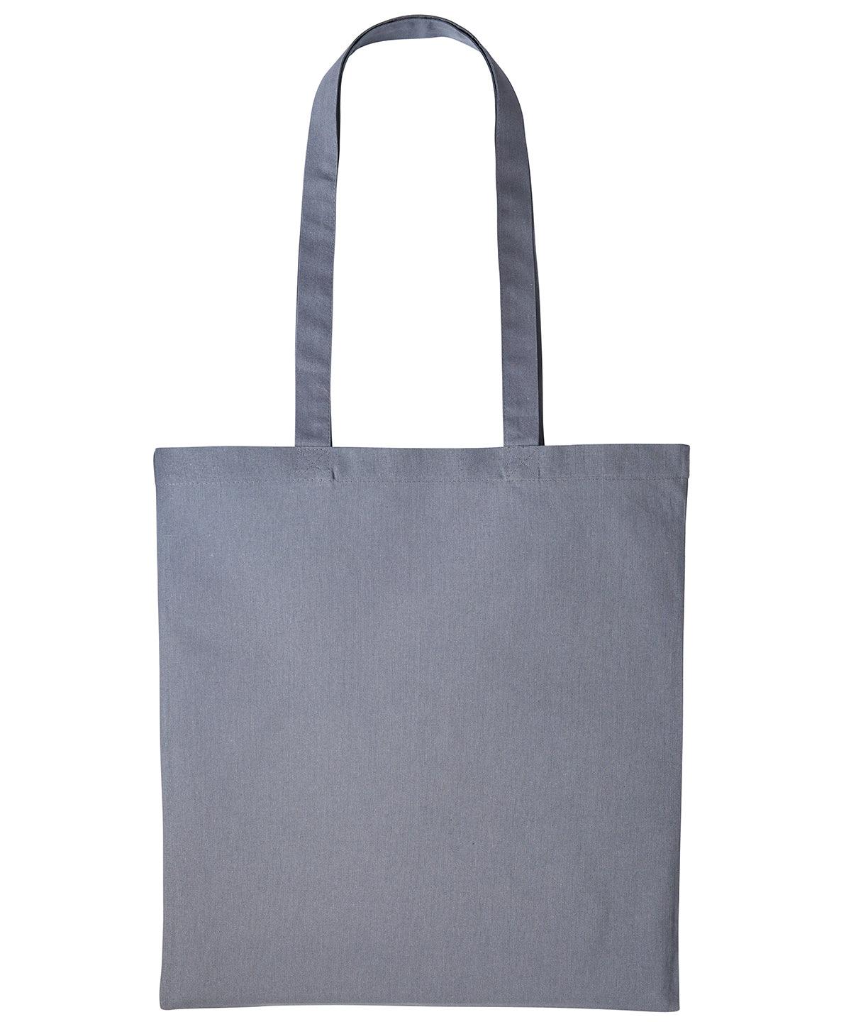 Steel Mid Grey - Cotton shopper long handle Bags Nutshell® Bags & Luggage, Crafting, Must Haves, Perfect for DTG print Schoolwear Centres