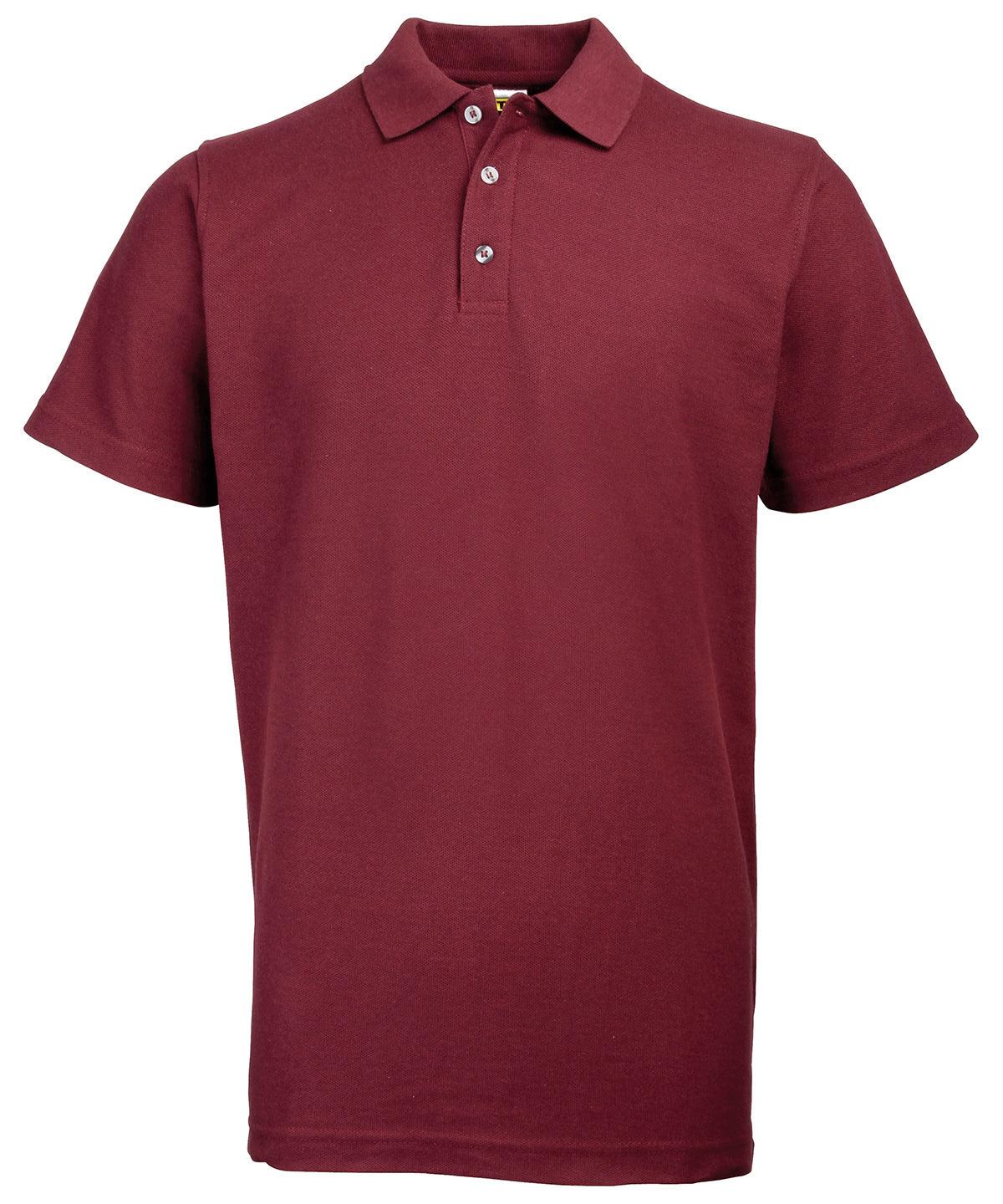 Burgundy - Heavyweight workwear polo Polos Last Chance to Buy Plus Sizes, Polos & Casual, Safe to wash at 60 degrees, Workwear Schoolwear Centres