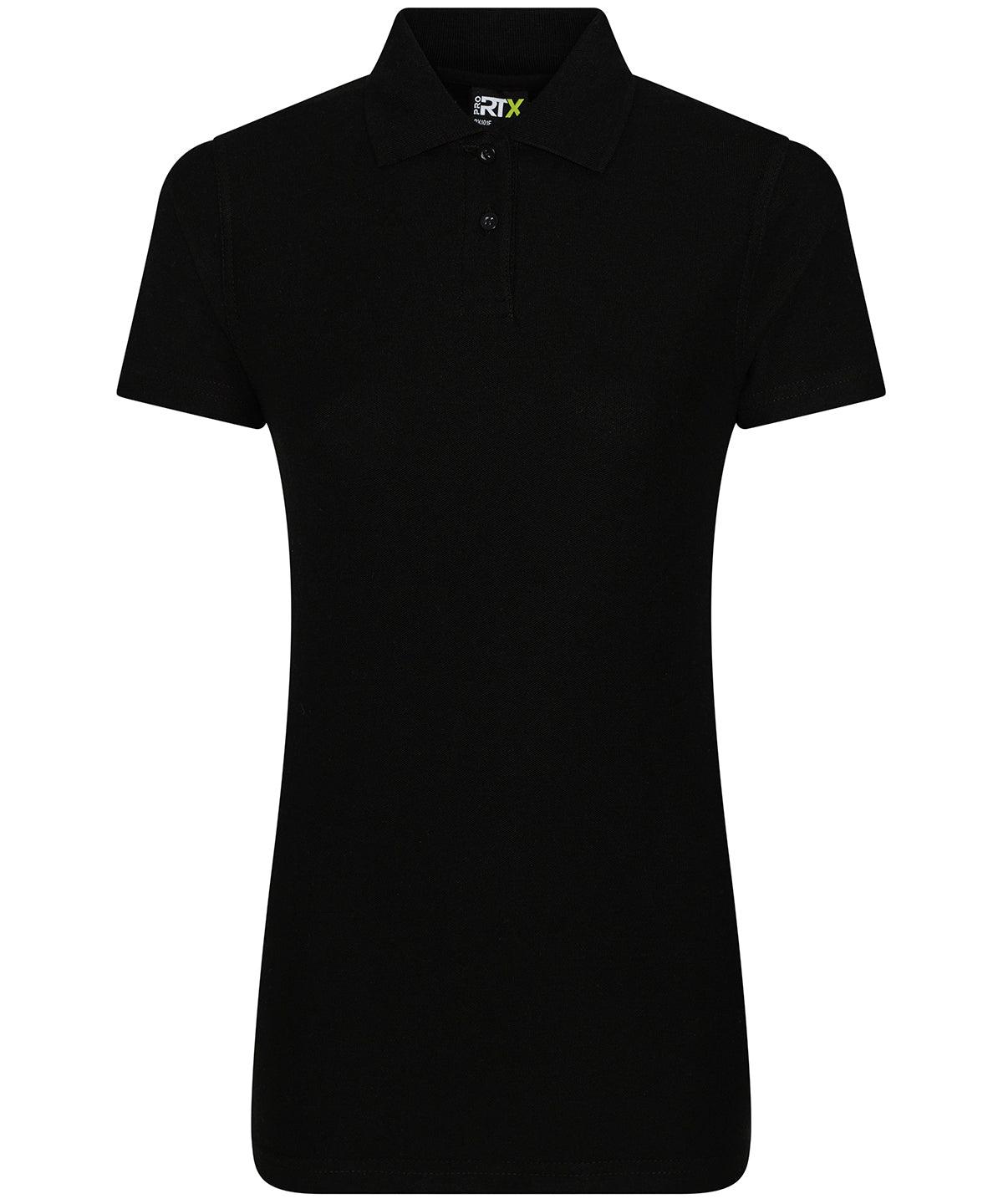 Black - Women's pro polo Polos ProRTX Activewear & Performance, Back to Business, Must Haves, New Colours for 2021, Plus Sizes, Polos & Casual, Rebrandable, Safe to wash at 60 degrees, Workwear Schoolwear Centres