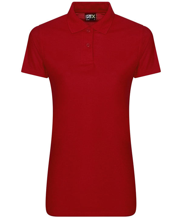 Red - Women's pro polyester polo Polos ProRTX Activewear & Performance, Back to Business, Must Haves, Polos & Casual, Rebrandable, Safe to wash at 60 degrees, Workwear Schoolwear Centres