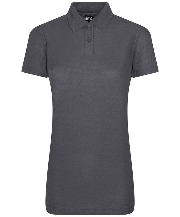 Solid Grey - Women's pro polyester polo Polos ProRTX Activewear & Performance, Back to Business, Must Haves, Polos & Casual, Rebrandable, Safe to wash at 60 degrees, Workwear Schoolwear Centres