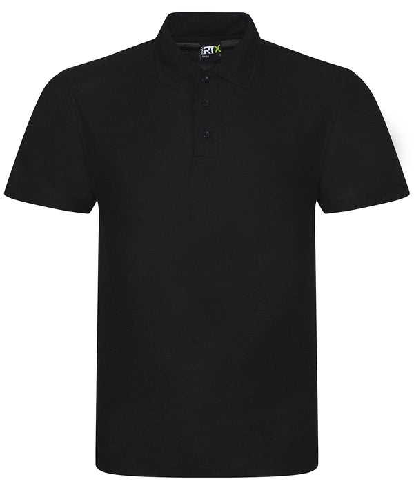 Black - Pro polyester polo Polos ProRTX Activewear & Performance, Back to Business, Must Haves, Plus Sizes, Polos & Casual, Rebrandable, Safe to wash at 60 degrees, Workwear Schoolwear Centres