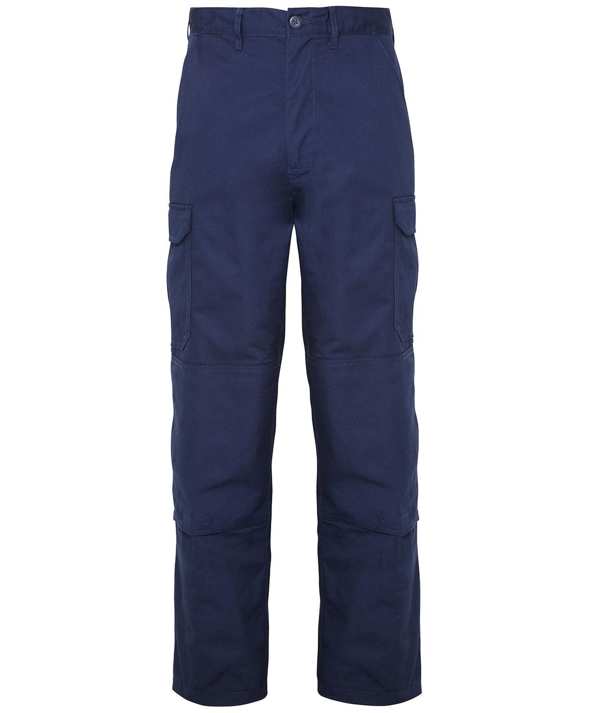 Navy - Pro workwear cargo trousers Trousers ProRTX Must Haves, Plus Sizes, Rebrandable, Trousers & Shorts, Workwear Schoolwear Centres