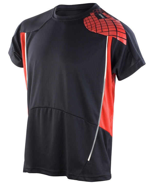 Black/Red - Spiro training shirt T-Shirts Spiro On-Trend Activewear, Result Offer, Sports & Leisure, T-Shirts & Vests Schoolwear Centres