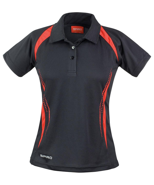 Black/Red - Women's Spiro team spirit polo Polos Spiro Polos & Casual, Sports & Leisure, Women's Fashion Schoolwear Centres