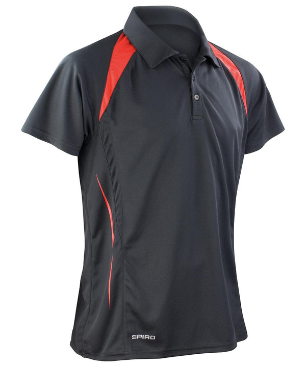 Black/Red - Spiro team spirit polo Polos Spiro Must Haves, Plus Sizes, Polos & Casual, Sports & Leisure Schoolwear Centres