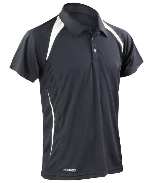 Black/White - Spiro team spirit polo Polos Spiro Must Haves, Plus Sizes, Polos & Casual, Sports & Leisure Schoolwear Centres