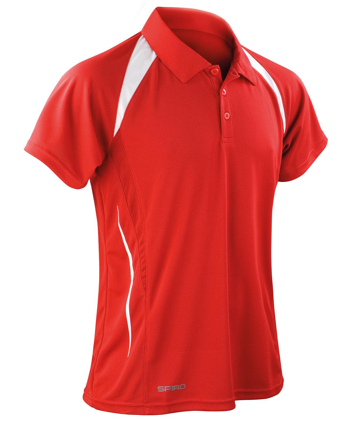 Red/White - Spiro team spirit polo Polos Spiro Must Haves, Plus Sizes, Polos & Casual, Sports & Leisure Schoolwear Centres