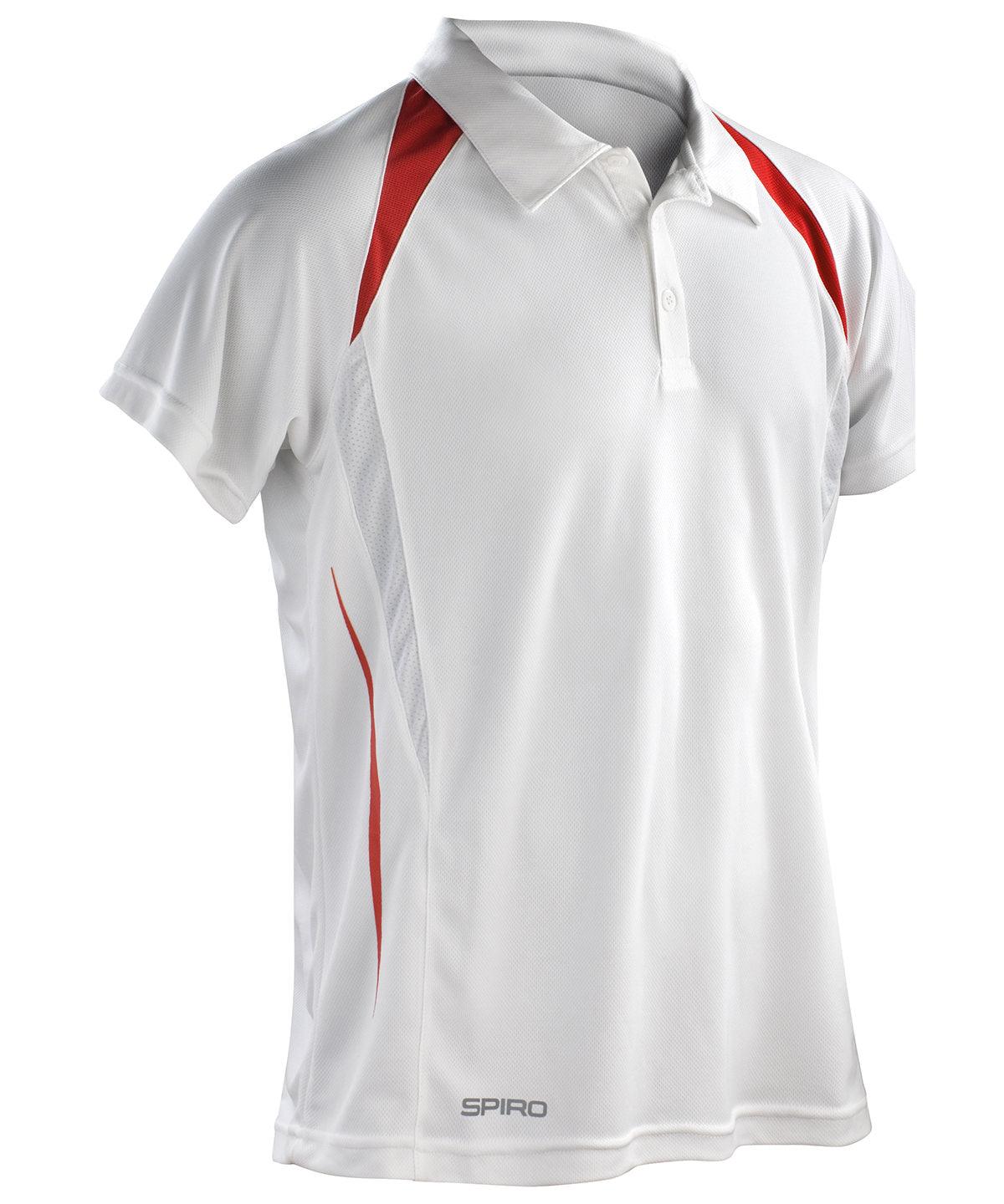 White/Red - Spiro team spirit polo Polos Spiro Must Haves, Plus Sizes, Polos & Casual, Sports & Leisure Schoolwear Centres