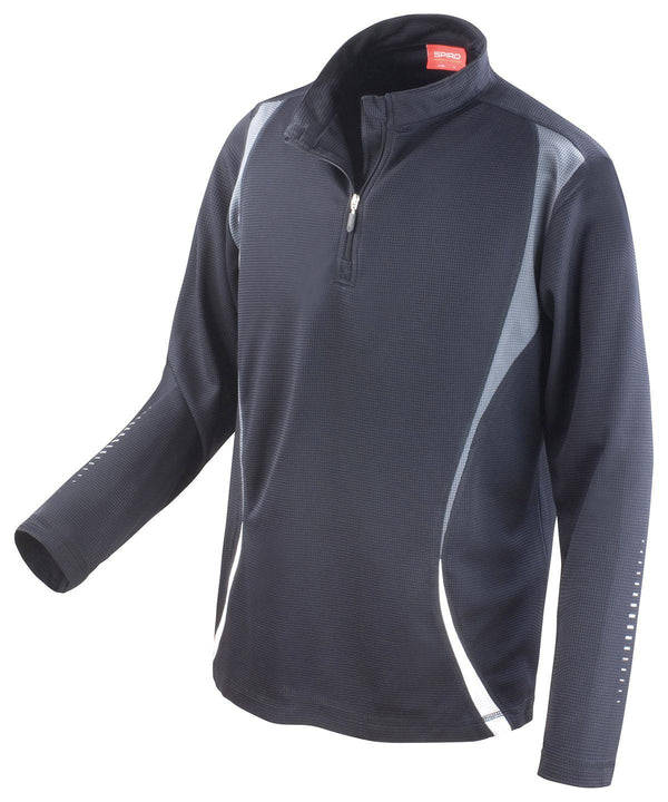 Black/Grey/White - Spiro trial training top Tracksuits Spiro On-Trend Activewear, Plus Sizes, Sports & Leisure Schoolwear Centres