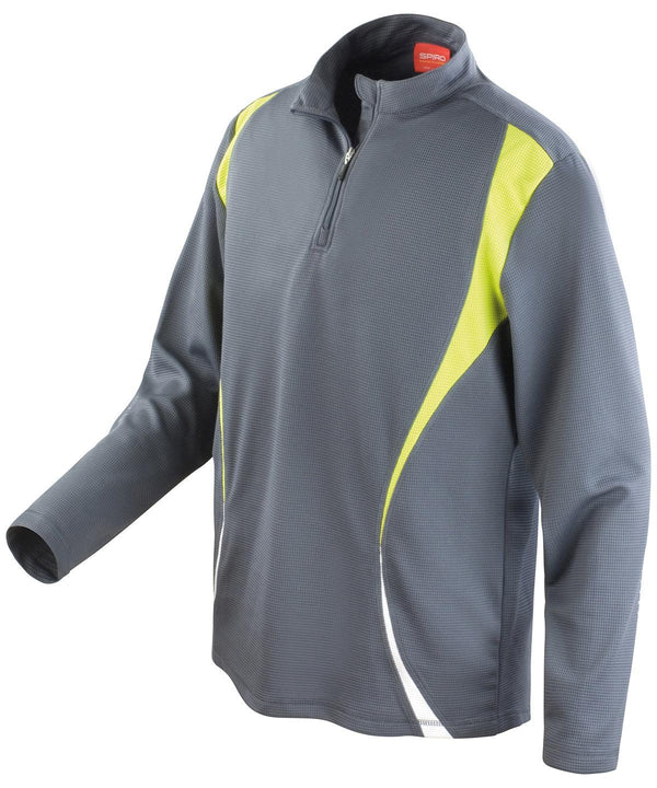 Charcoal/Lime/White - Spiro trial training top Tracksuits Spiro On-Trend Activewear, Plus Sizes, Sports & Leisure Schoolwear Centres