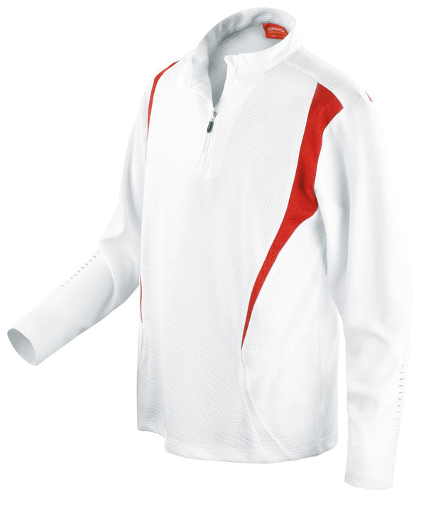White/Red/White - Spiro trial training top Tracksuits Spiro On-Trend Activewear, Plus Sizes, Sports & Leisure Schoolwear Centres