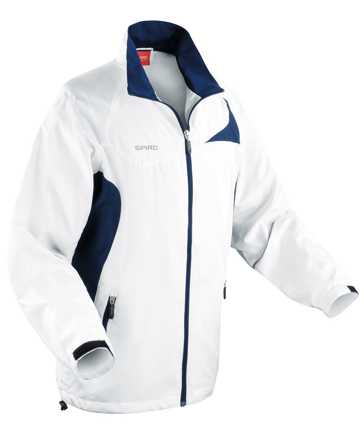 White/Navy - Spiro micro-lite team jacket Jackets Spiro Activewear & Performance, Jackets & Coats, Plus Sizes, Result Offer, Sports & Leisure Schoolwear Centres